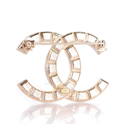 Chanel Studded CC Pin Brooch Gold 3 of 4