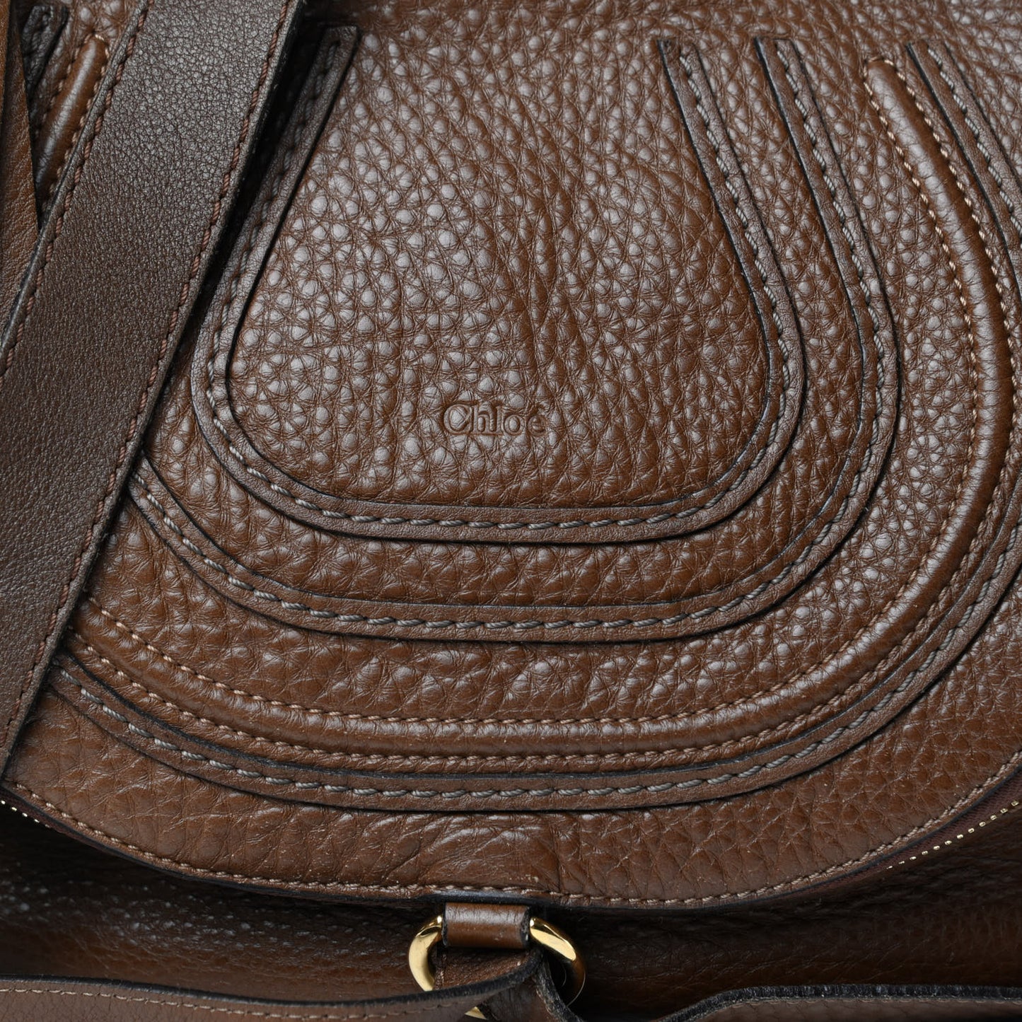 Calfskin Medium Marcie Round Zip Crossbody Nut
