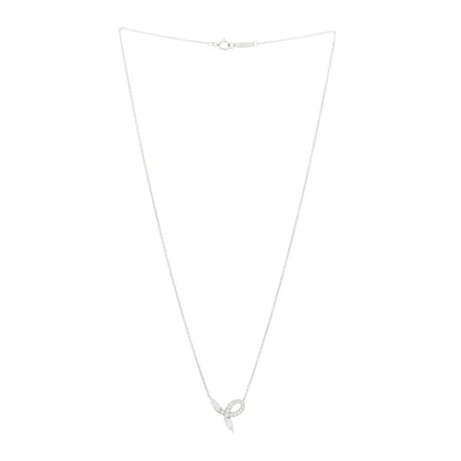 Tiffany Platinum Diamond Victoria Bow Necklace 2 of 5