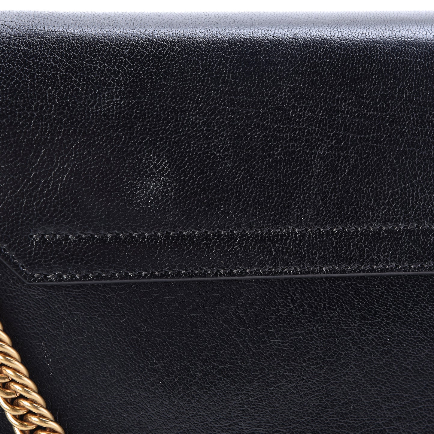 Calfskin Suede Leopard Print Small GV3 Shoulder Bag Black Chestnut