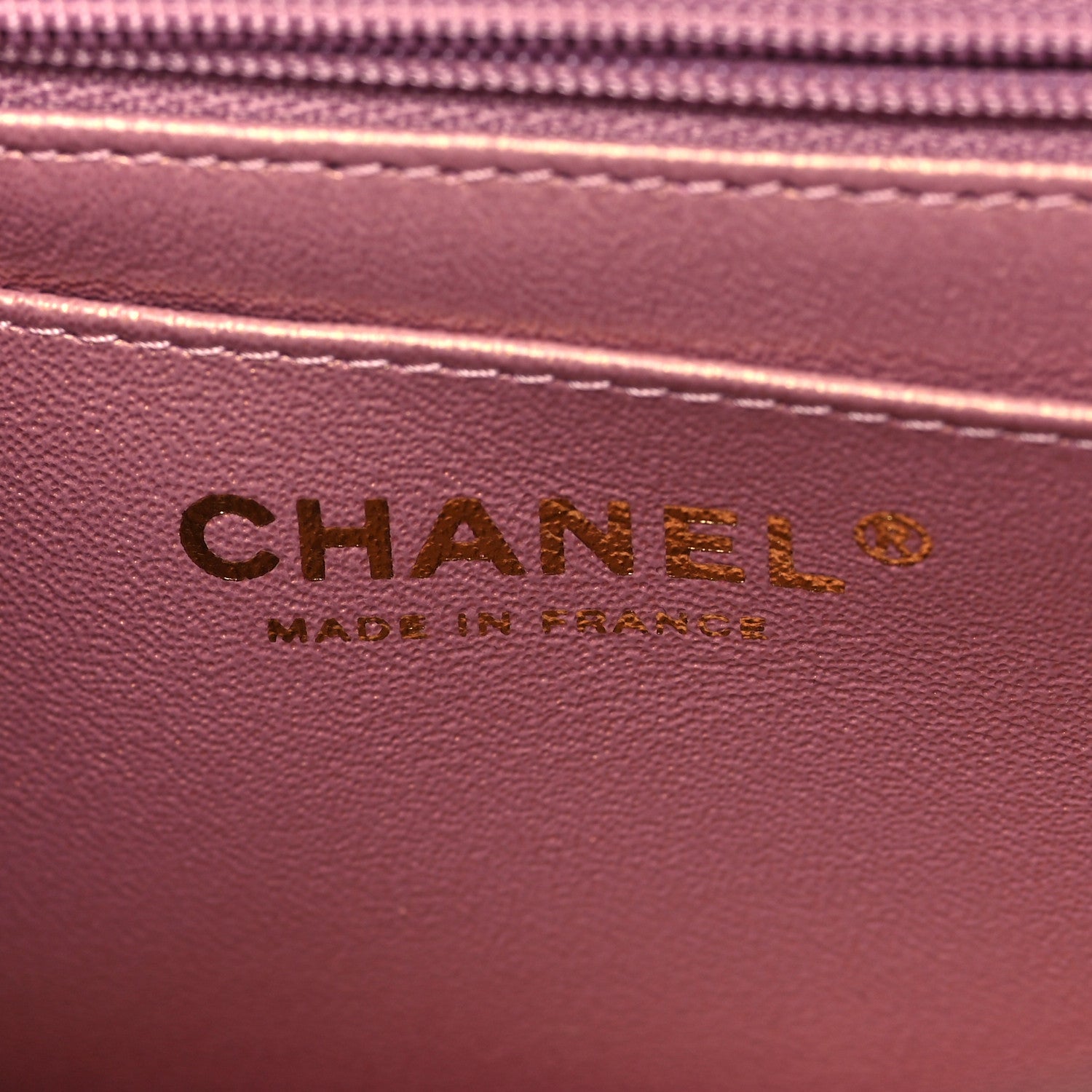 Chanel Iridescent Lambskin Quilted Mini Top Handle Rectangular Flap Pink 6 of 10