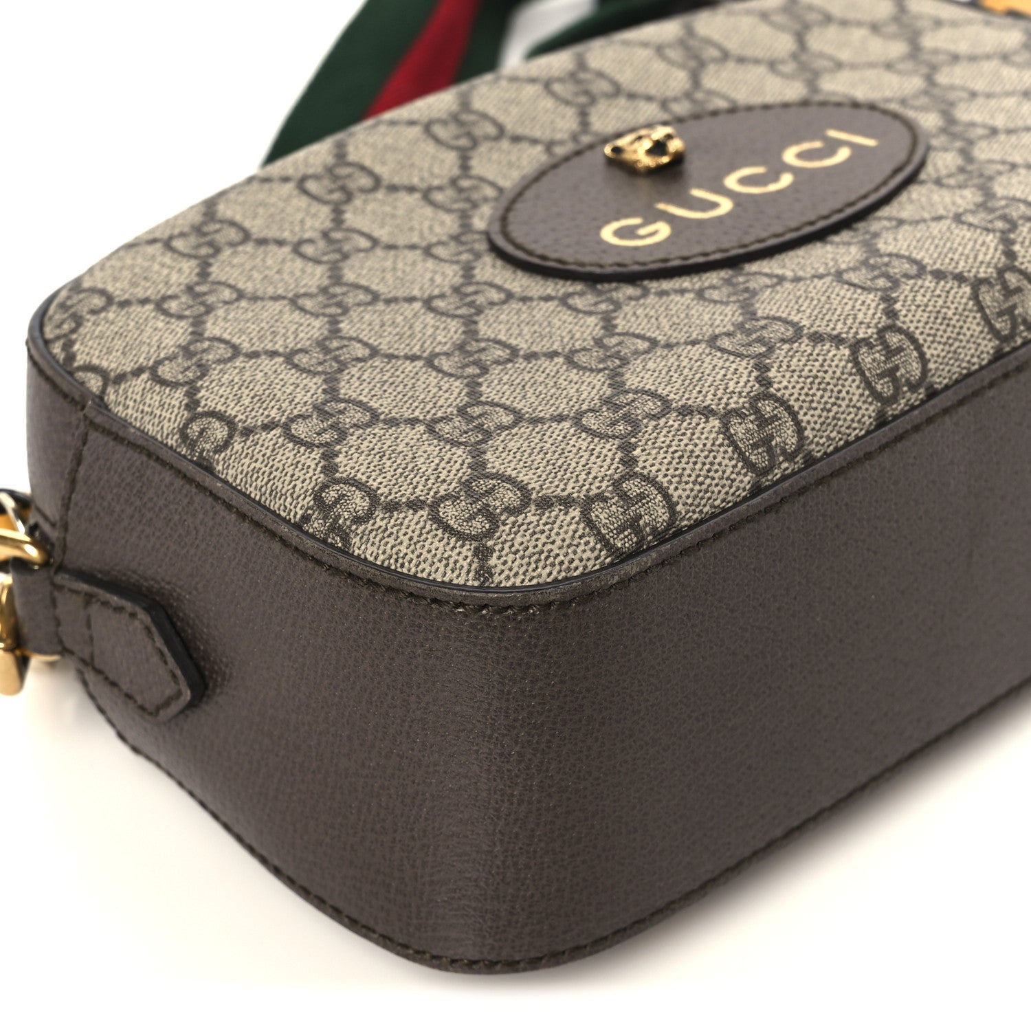 Gucci GG Supreme Monogram Web Neo Vintage Shoulder Bag Beige New Acero Crop 10 of 11
