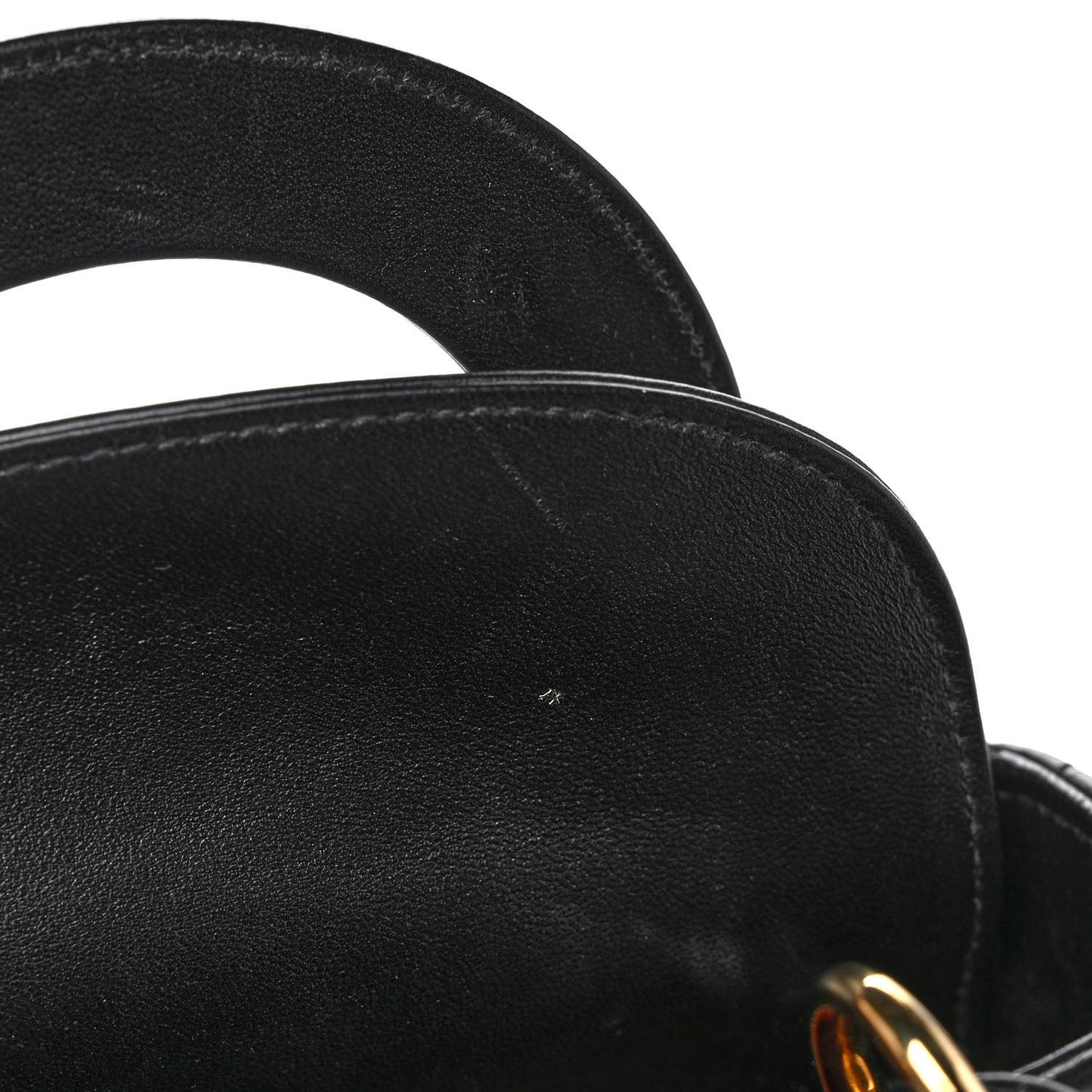Lambskin Cannage Mini Lady Dior Black