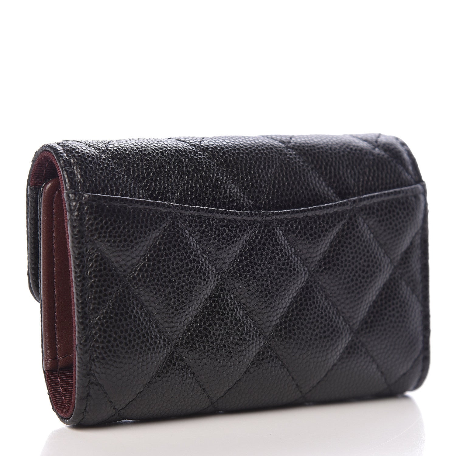 Chanel Caviar Quilted Classic 4 Key Holder Wallet Black 3 of 9