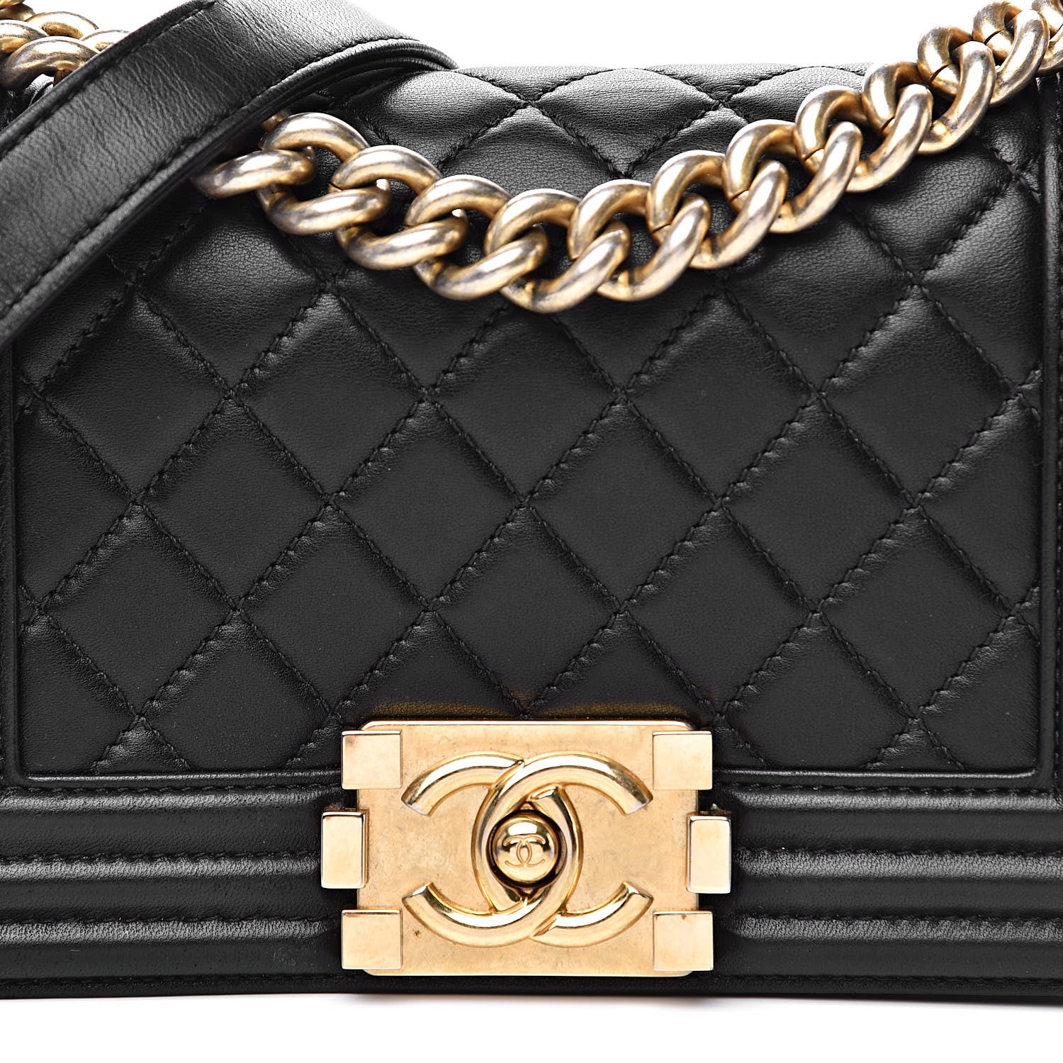 Chanel Lambskin Quilted Small Boy Flap Black 11 of 16