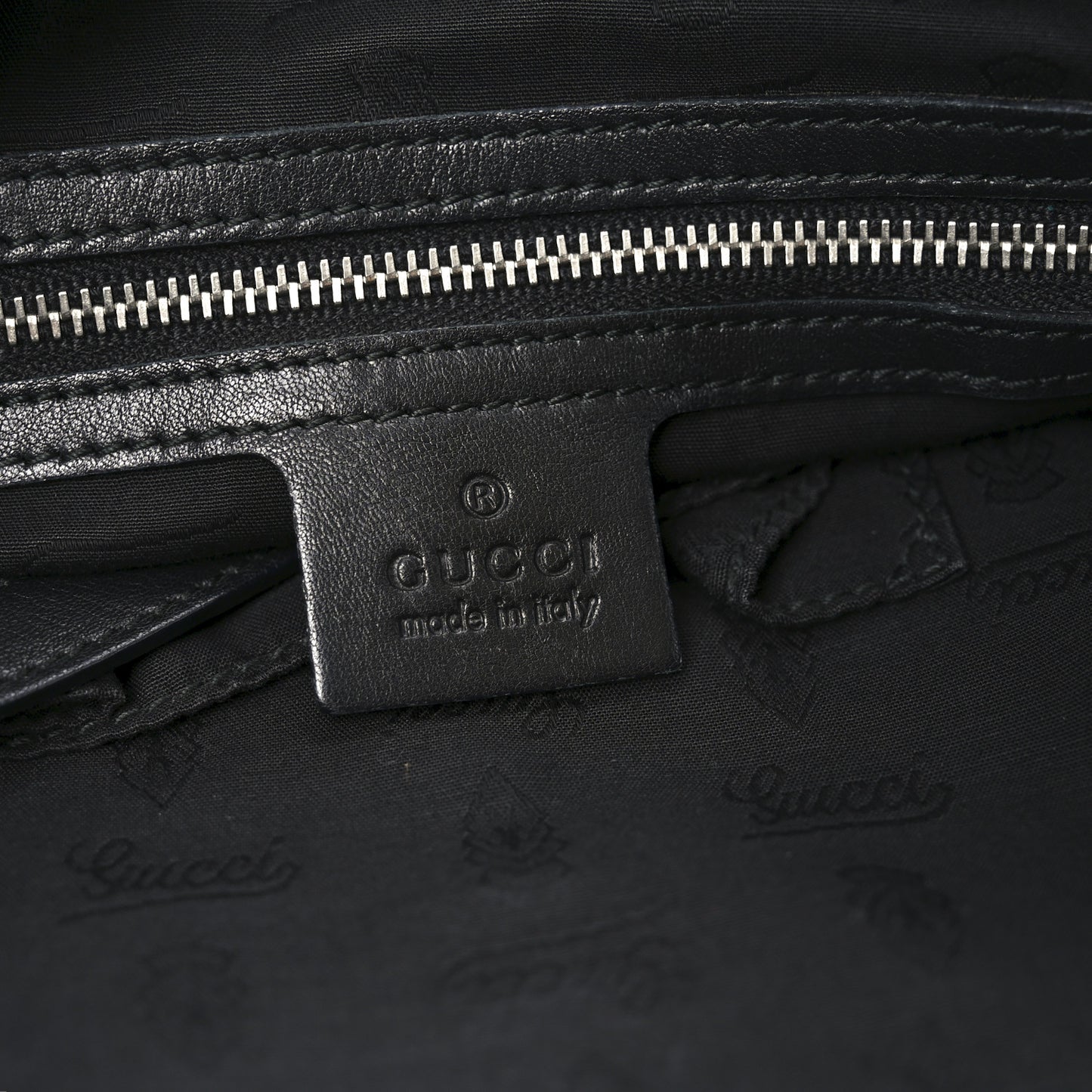 Guccissima Medium GG Twins Shoulder Bag Black