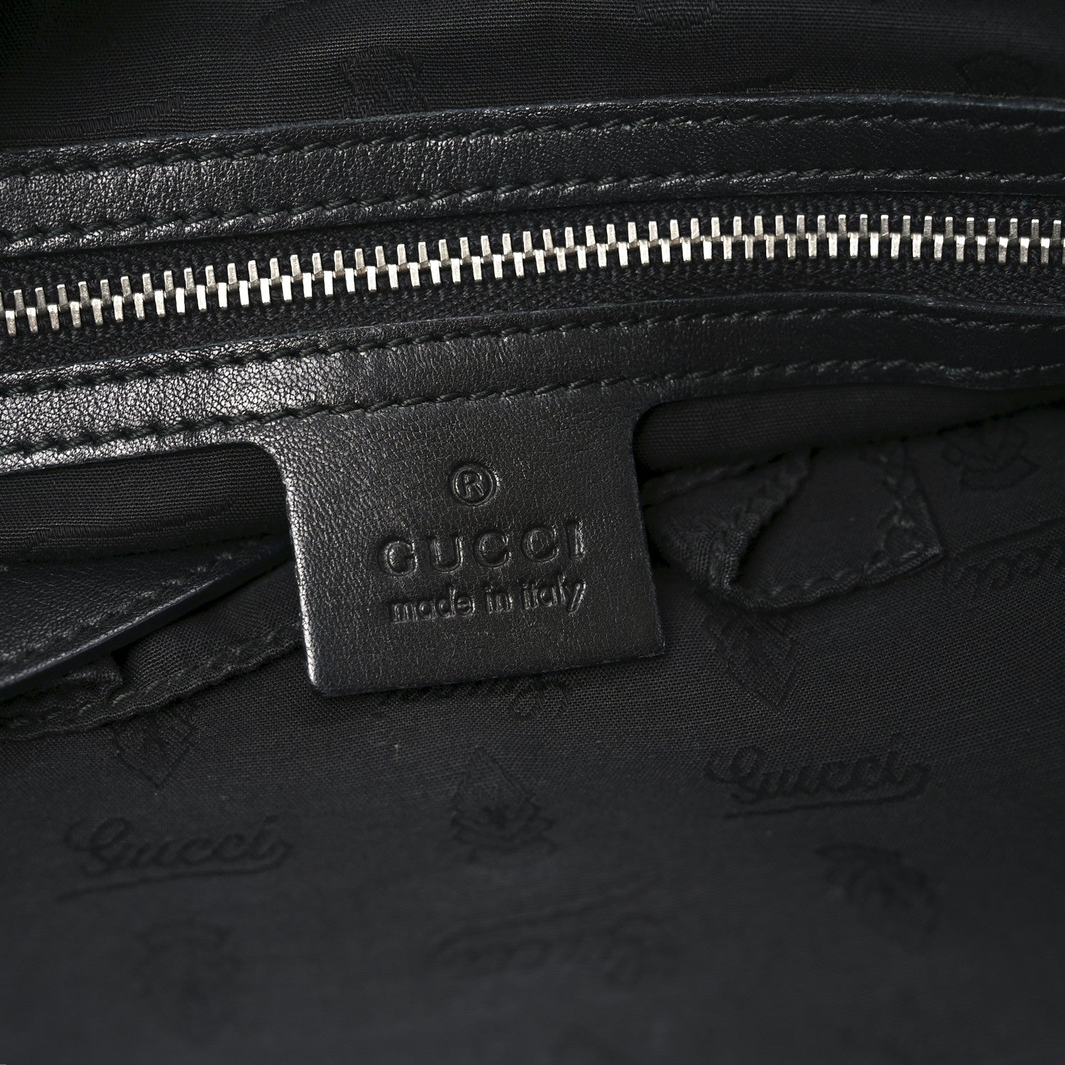 Gucci Guccissima Medium GG Twins Shoulder Bag Black 5 of 9
