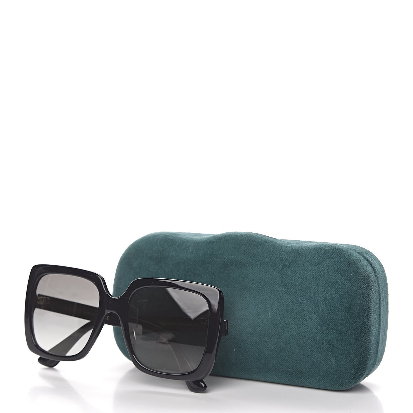 Crystal Square Frame GG Sunglasses GG0418S Black