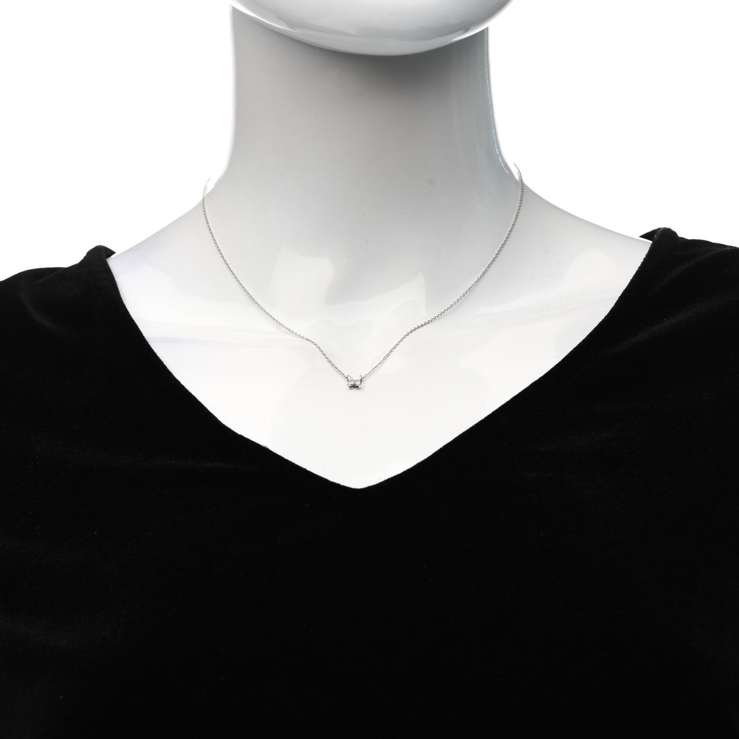 Platinum Diamond Mini Victoria Necklace