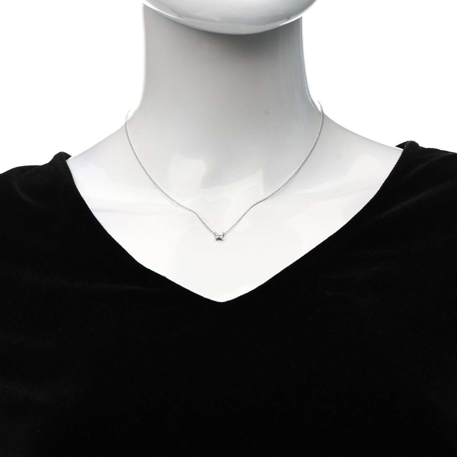 Tiffany Platinum Diamond Mini Victoria Necklace 2 of 6