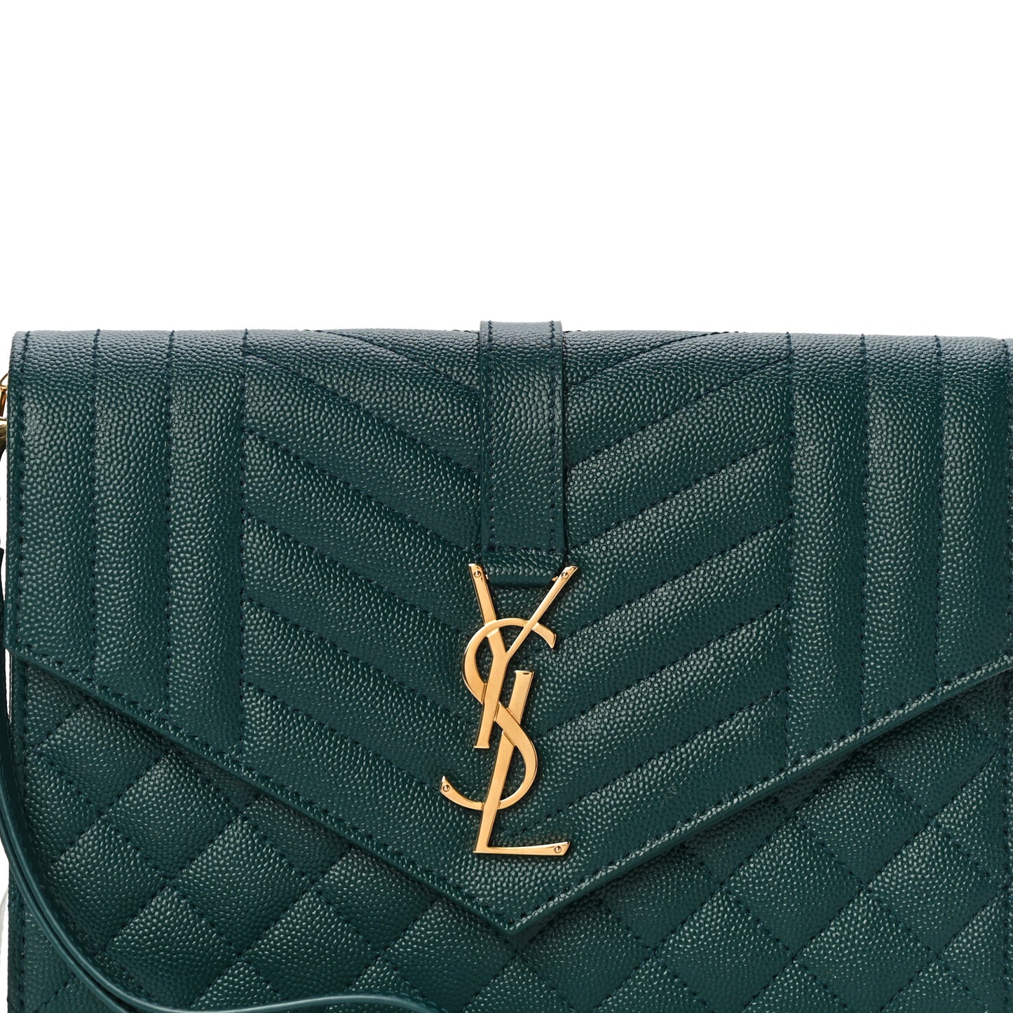 Grain De Poudre Textured Mixed Matelasse Triquilt Monogram Clutch Sea Turquois
