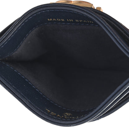 Chanel Lambskin Quilted Boy Card Holder Navy 5 of 8
