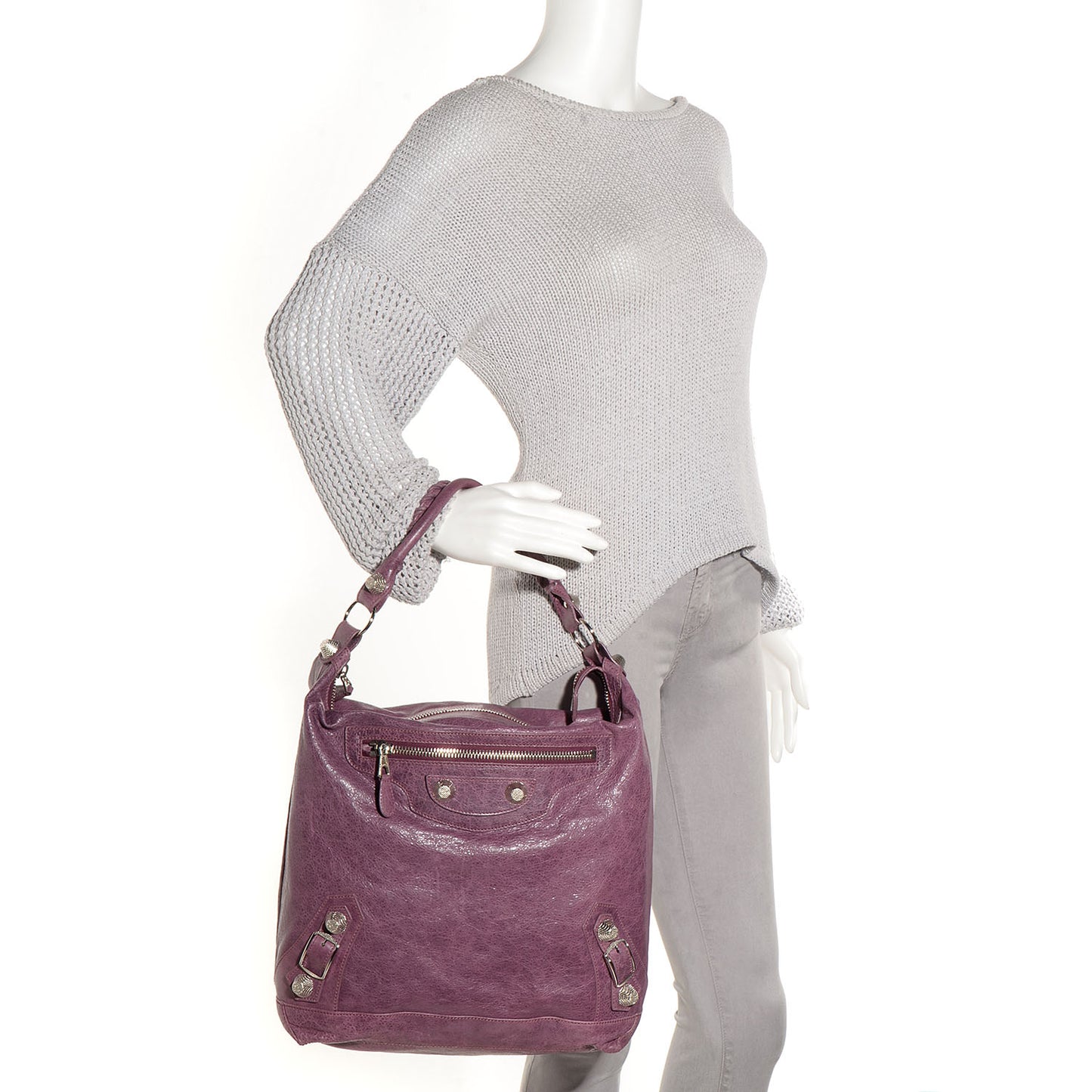 Agneau Giant 21 Silver Hardware Day Hobo Murier