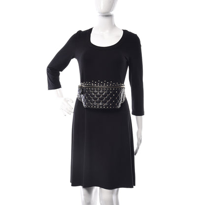 Valentino Garavani Lambskin Rockstud Spike Belt Bag 75 Black 2 of 9