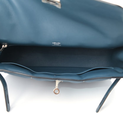 Hermes Veau Swift Sac Berline 28 Bleu Thalassa 5 of 10