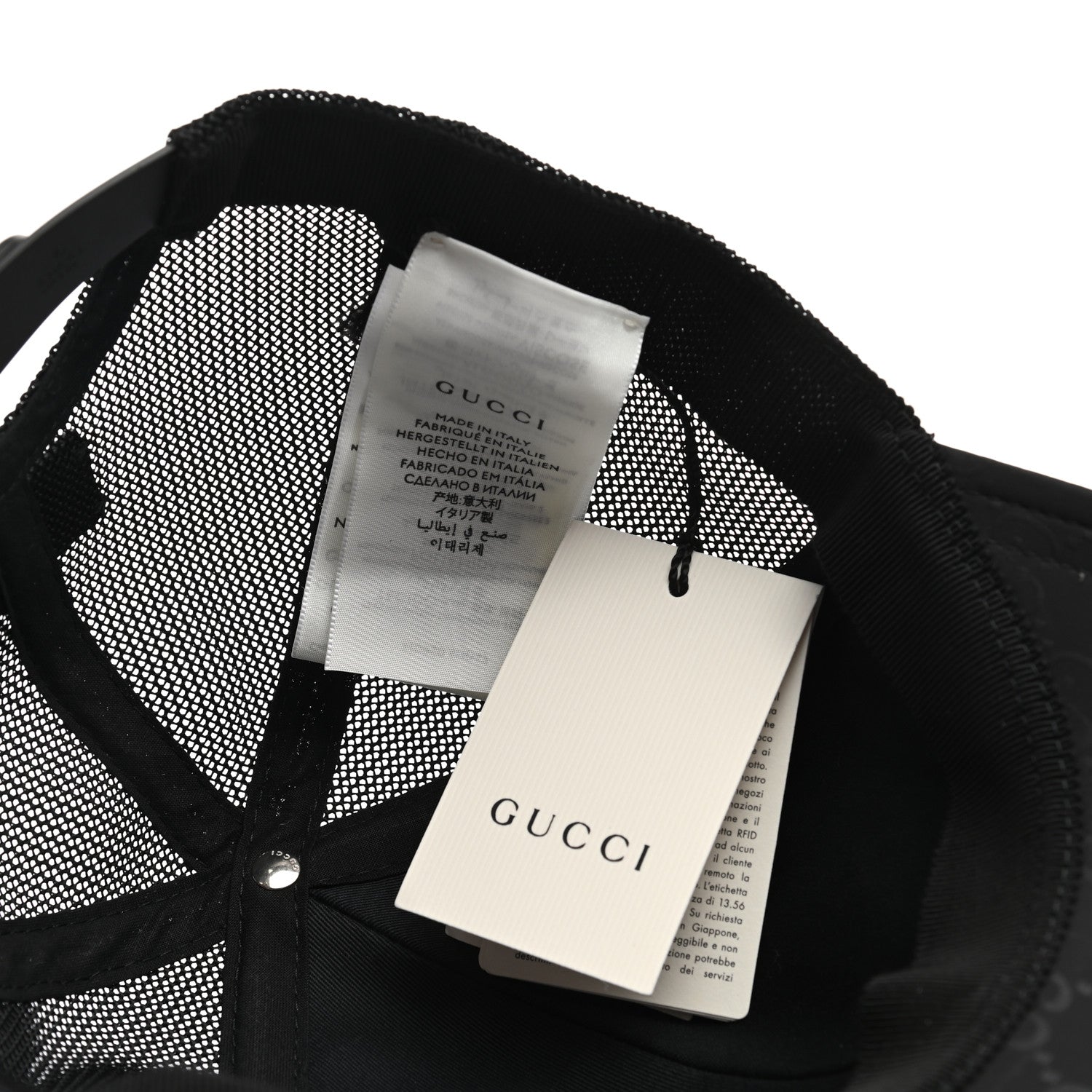 Gucci Nylon Monogram Baseball Hat M Black 9 of 9