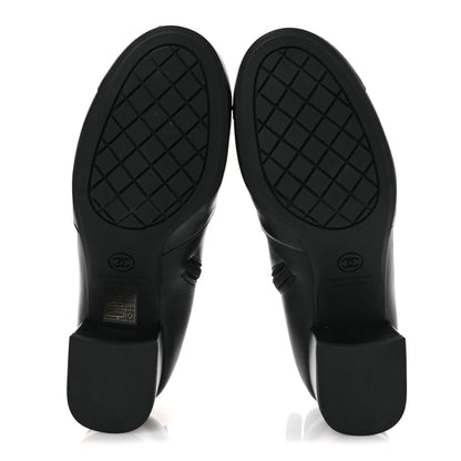 Chanel Stretch Lambskin Cap Toe CC Short Boots 36.5 Black 7 of 12