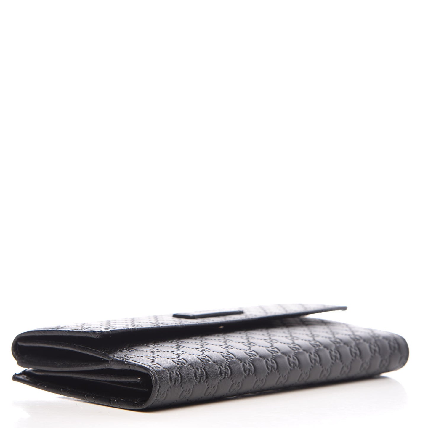 Microguccissima Continental Flap Wallet Black