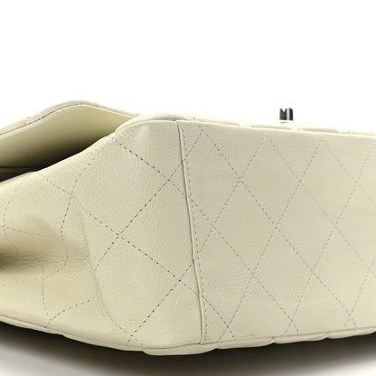 Chanel Caviar Quilted Maxi Double Flap Light Green 8 of 9