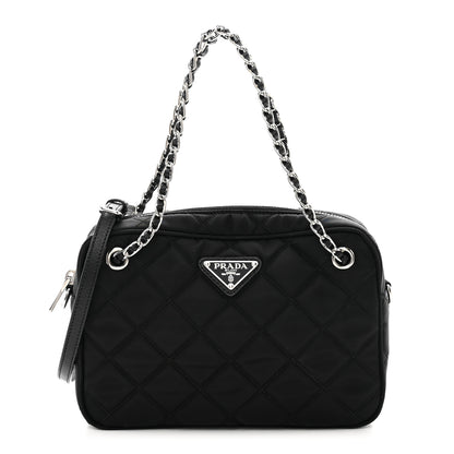 Prada Nylon Tessuto Impuntu Quilted Bandoliera Crossbody Bag Black 1 of 10