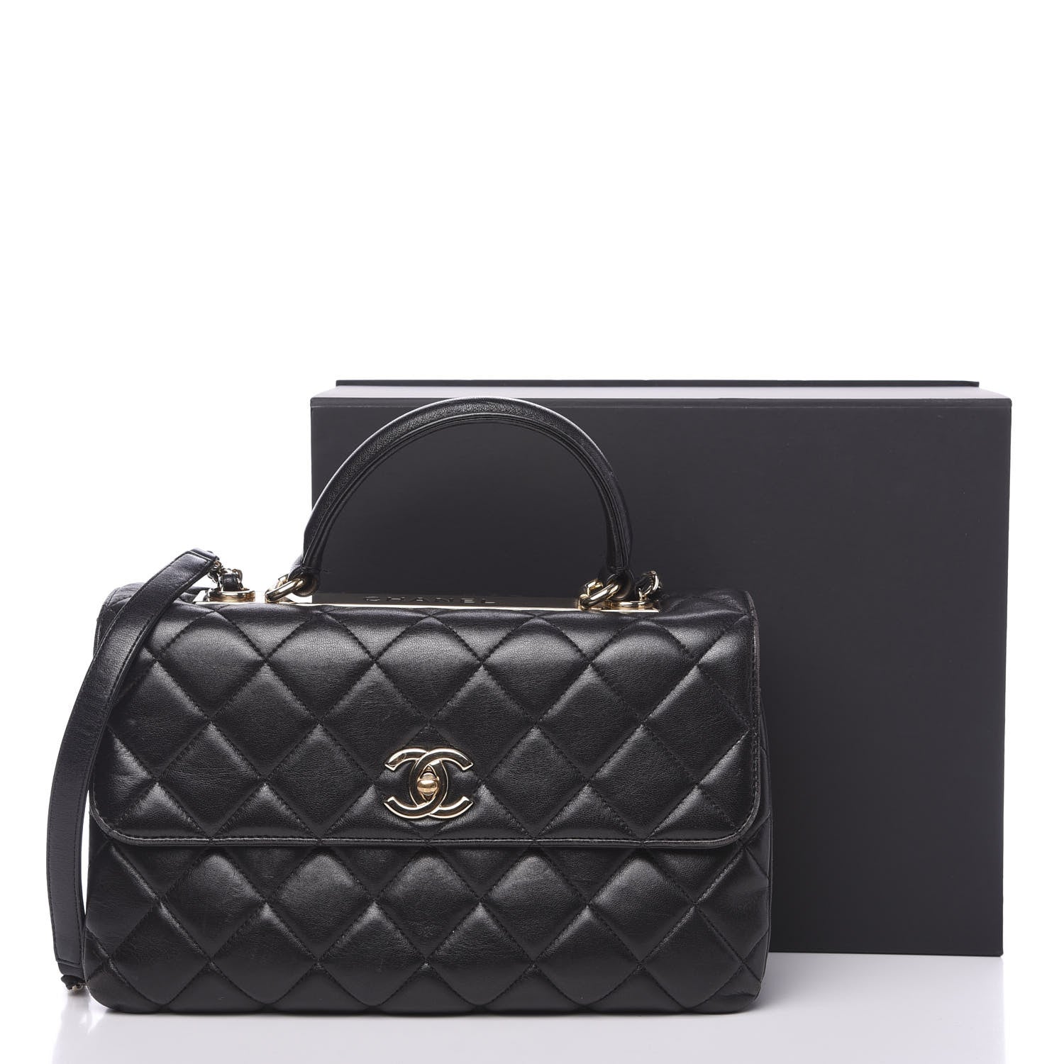 Chanel Lambskin Quilted Medium Trendy CC Flap Dual Handle Bag Black 20 of 20