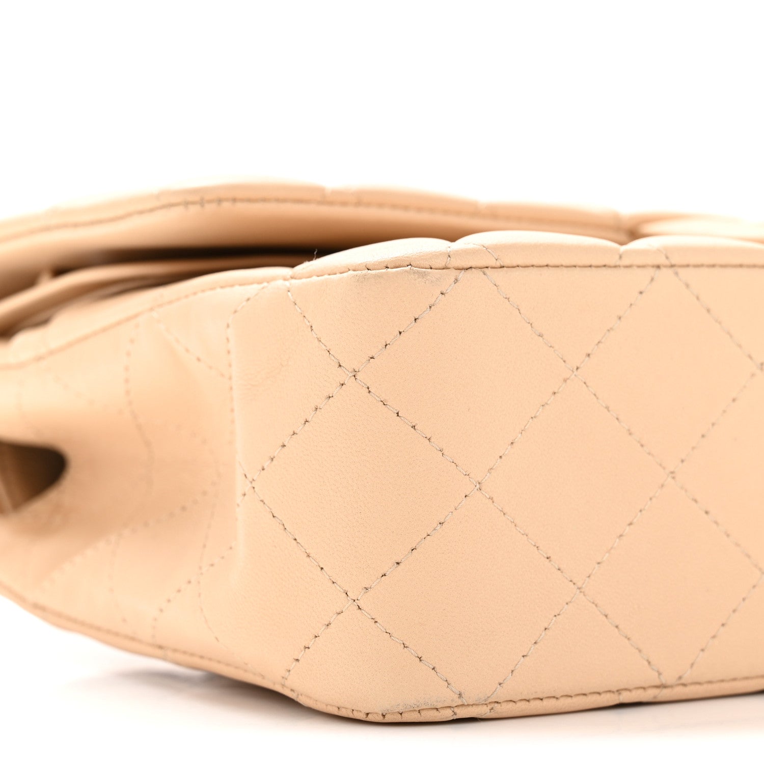 Chanel Lambskin Quilted Medium Double Flap Beige 9 of 12