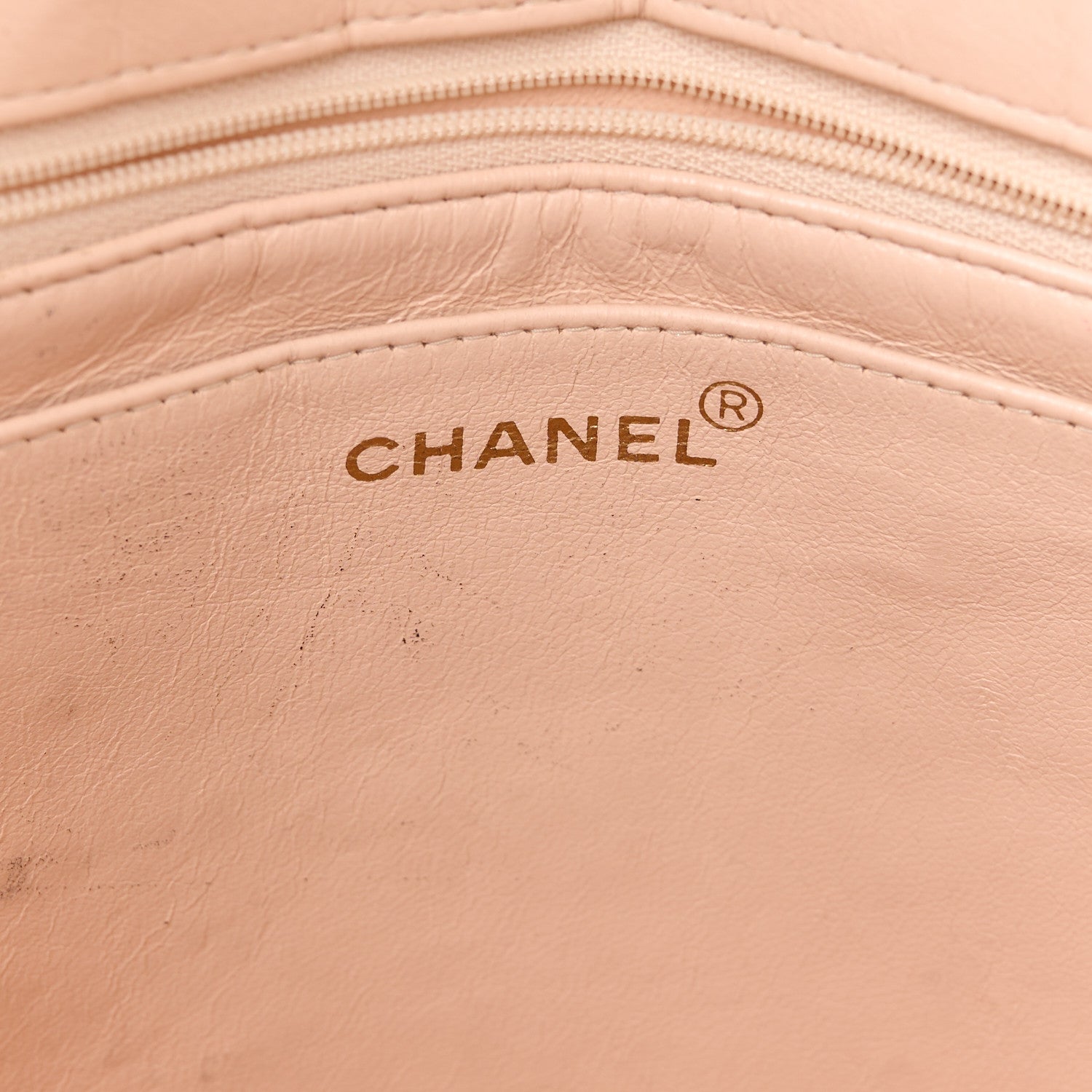 Chanel Patent Quilted Jumbo XL Chain Around Flap Beige 8 of 17