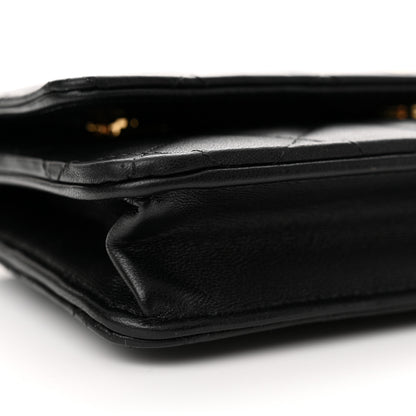 Chanel Lambskin Quilted Wallet On Chain WOC Black 10 of 15