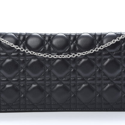 Christian Dior Lambskin Cannage Lady Dior Convertible Clutch Black 8 of 10