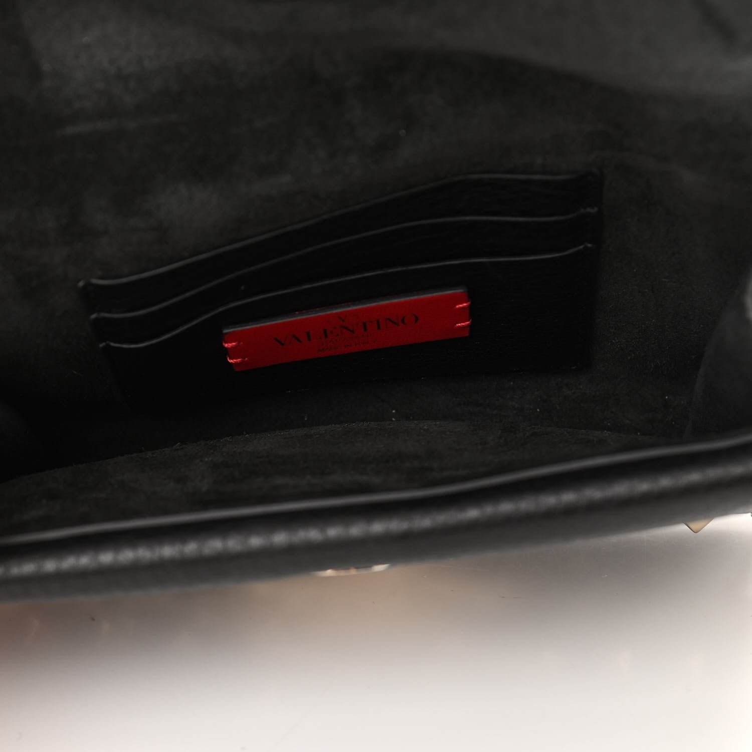 Valentino Garavani Grainy Calfskin Rockstud Double Flap Crossbody Bag Black 5 of 10