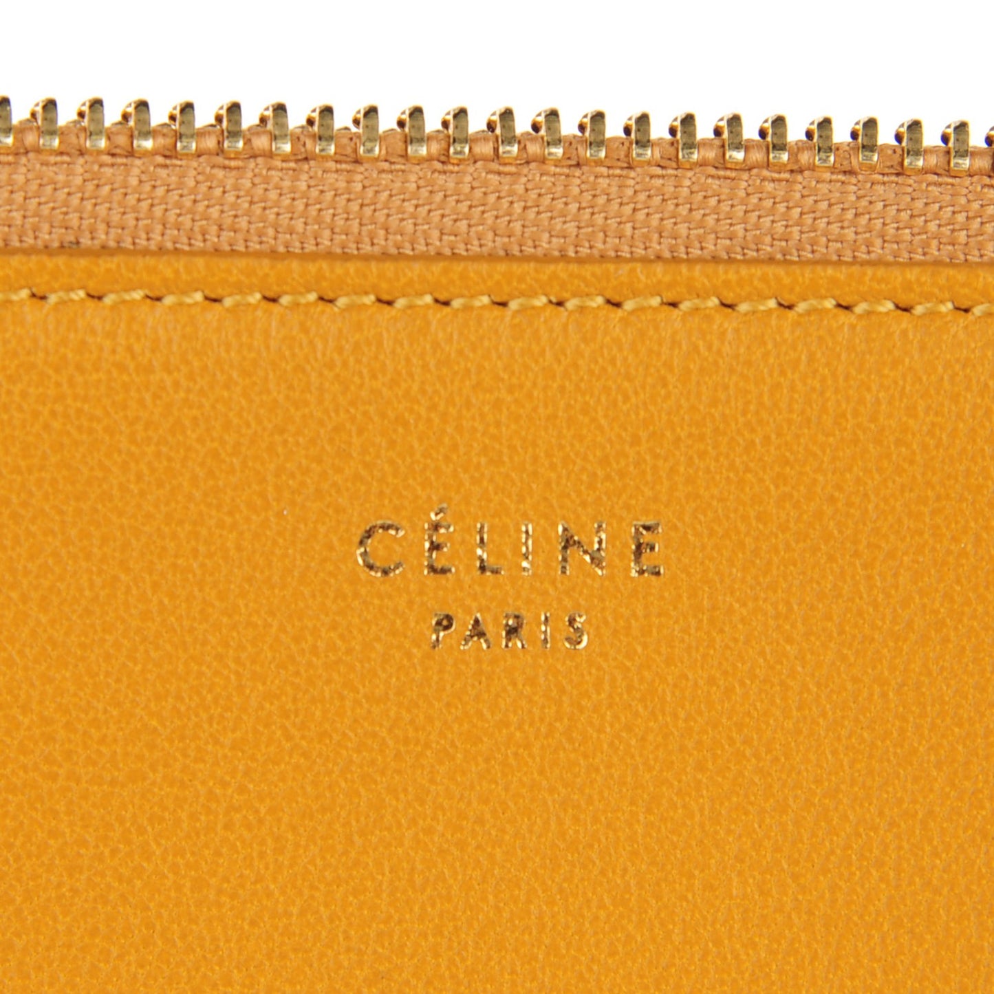 Lambskin Bi-Color Solo Clutch Pouch Amber Ocean Blue