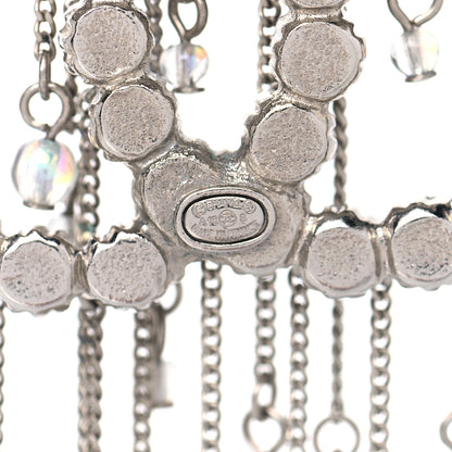 Chanel Beaded Chain CC Brooch Silver 3 of 6