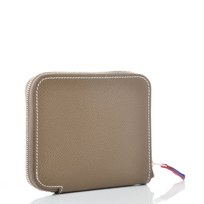 Hermes Epsom Silk'in Compact Wallet Etoupe 3 of 8