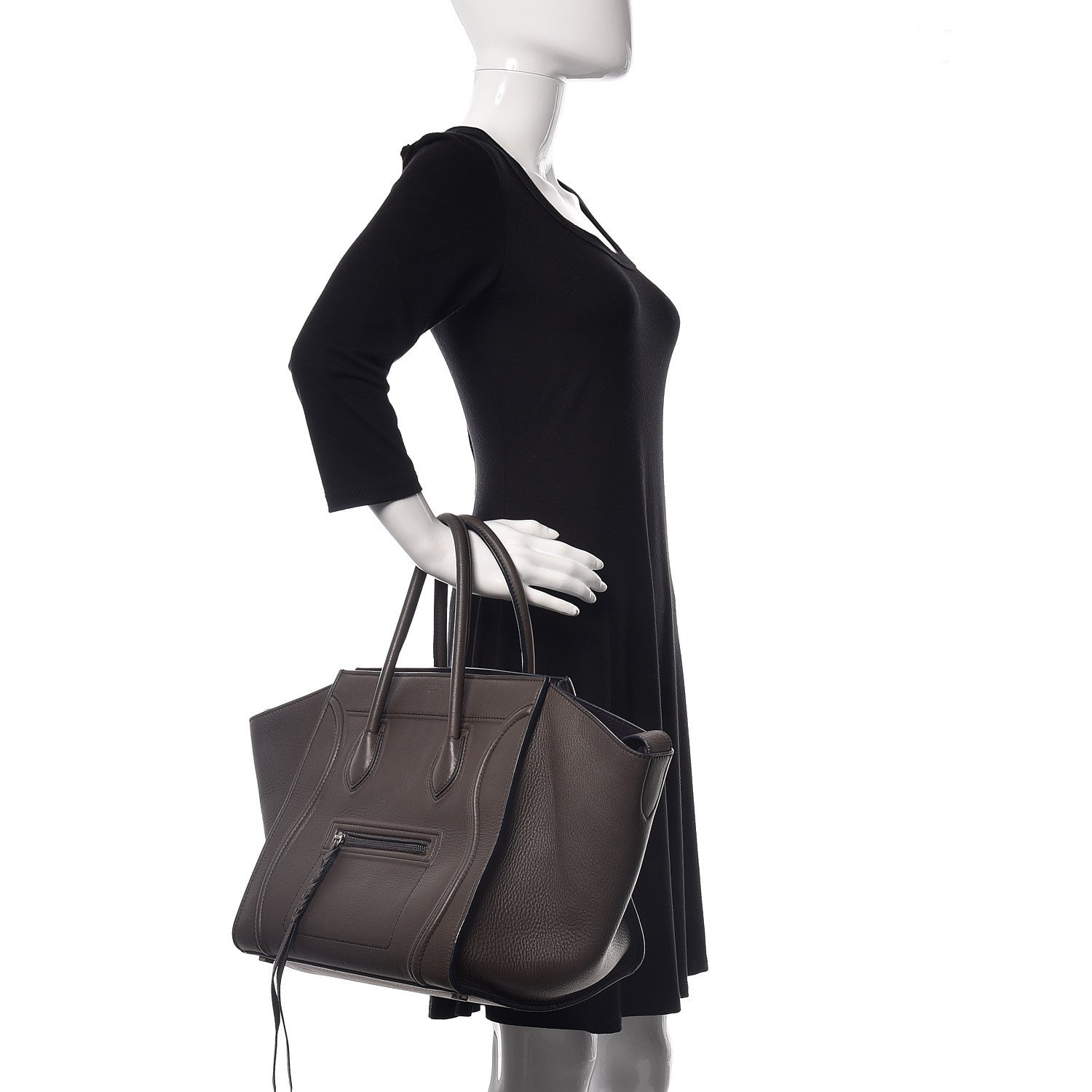 Celine Supple Calfskin Medium Phantom Luggage Anthracite 2 of 17