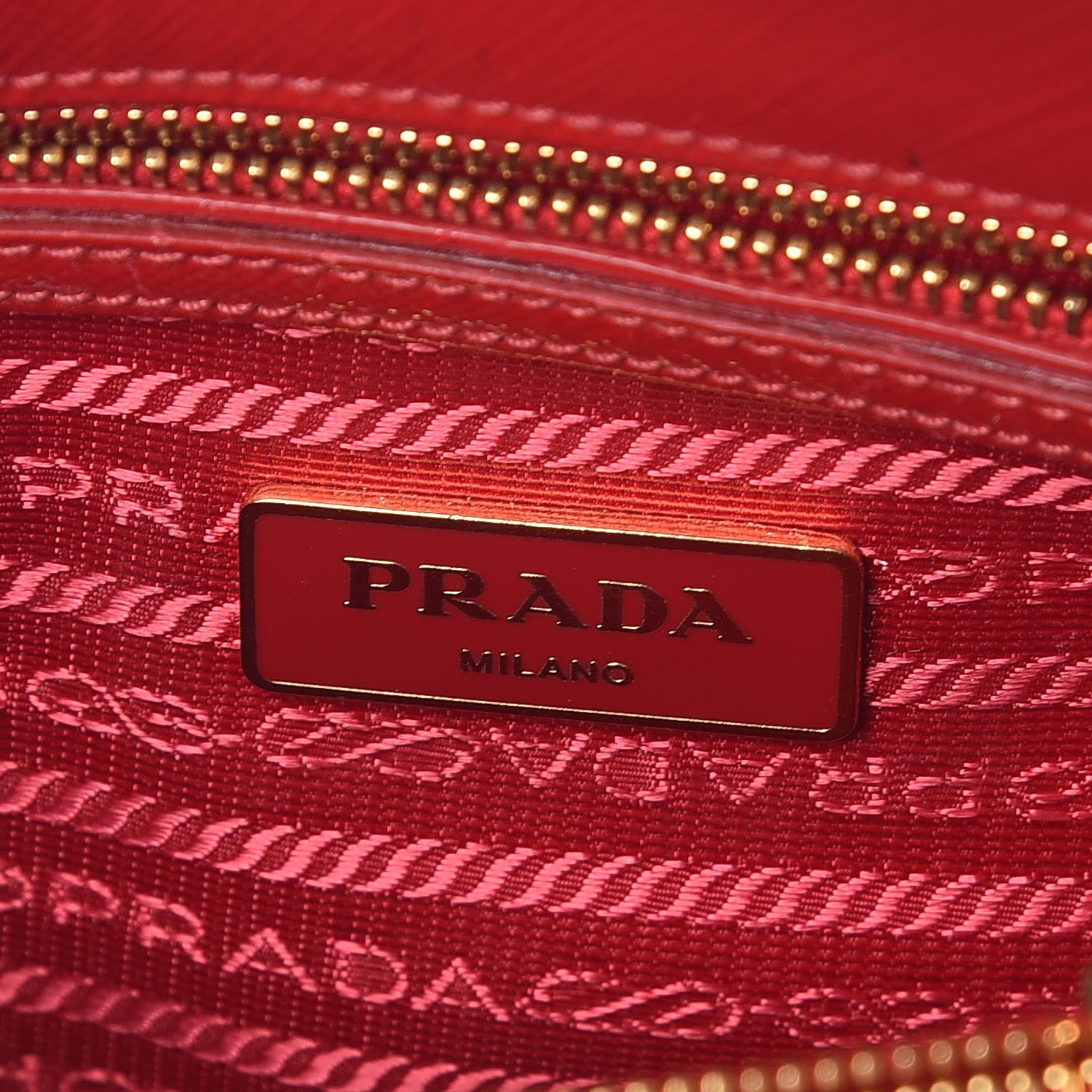 Prada Saffiano Vernice Mini Promenade Tote Rosso 8 of 9