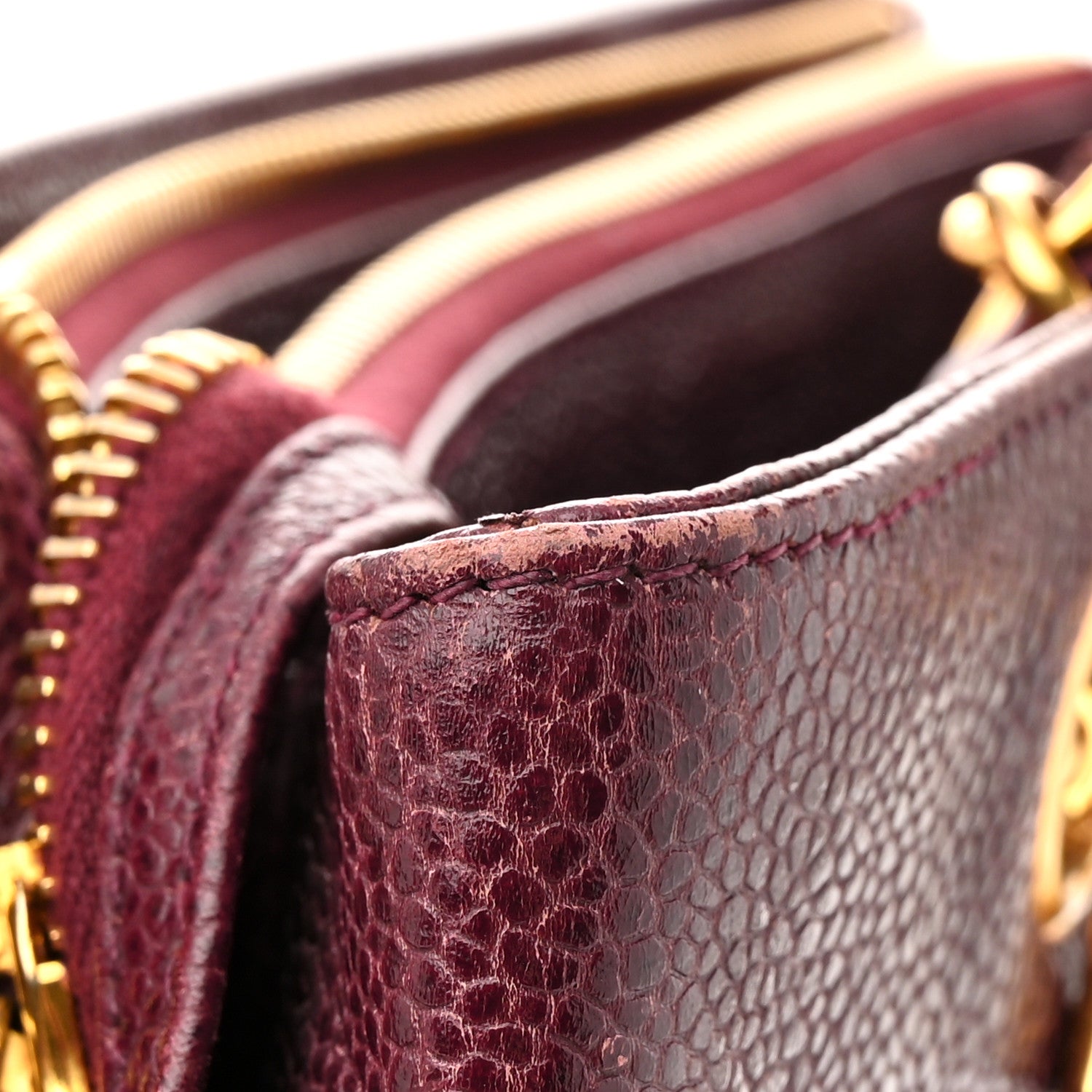 Chanel Caviar Flap Shoulder Bag Burgundy 13 of 16