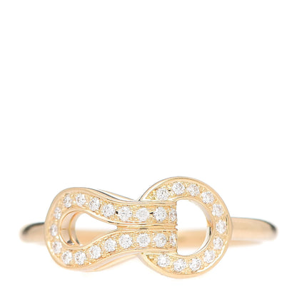 Cartier 18K Yellow Gold Diamond 8mm Agrafe Ring 48 4.5 1 of 4