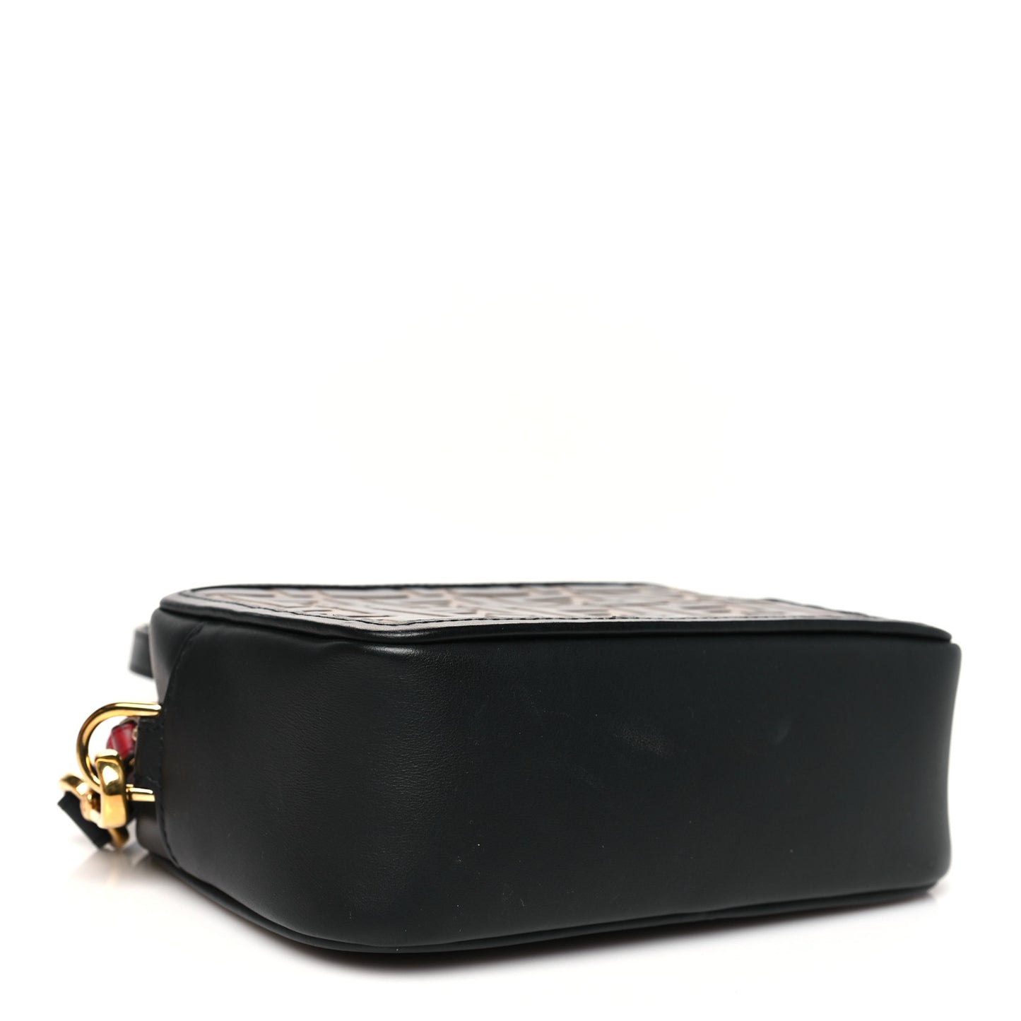 Vitello Century Bi-Color FF 1974 Embossed Mini Camera Case Maya Black