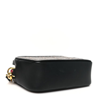 Fendi Vitello Century Bi-Color FF 1974 Embossed Mini Camera Case Maya Black 4 of 11