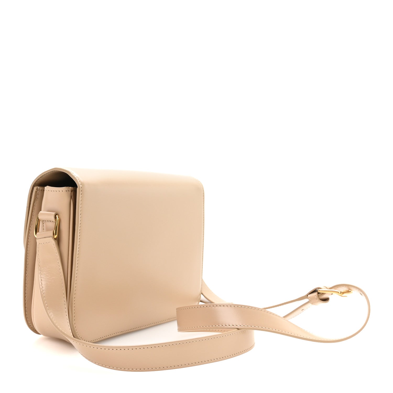 Celine Shiny Calfskin Medium Triomphe Nude 3 of 12