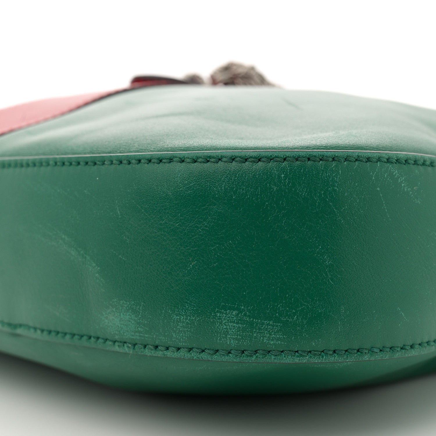 Gucci Calfskin Web Stripe Medium Dionysus Hobo Emerald 10 of 16