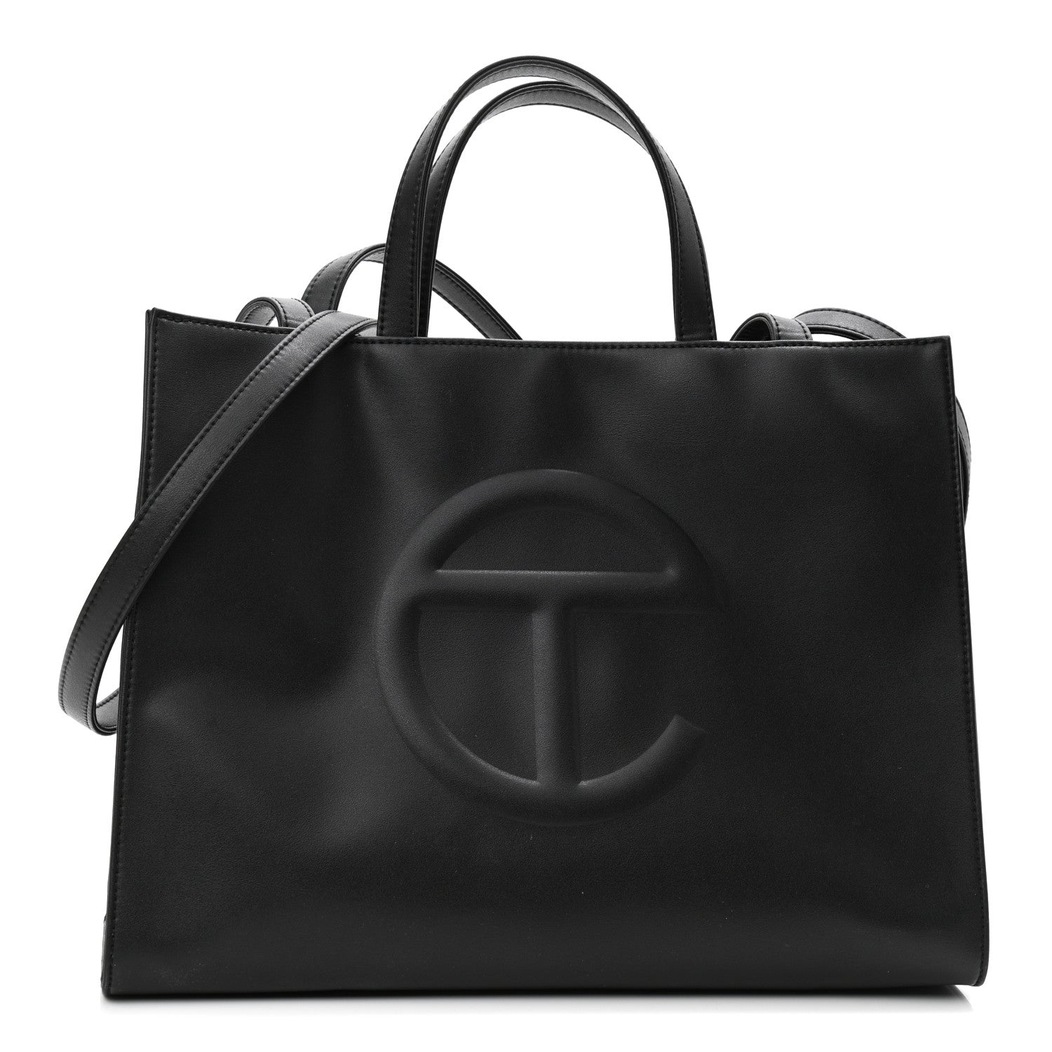 Telfar Vegan Leather Medium Shopping Bag Black 1 of 9
