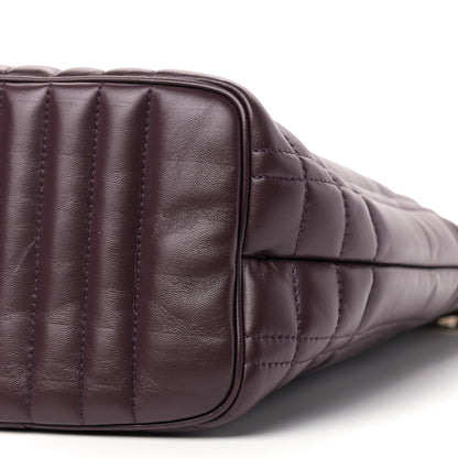 Burberry Lambskin Quilted Small Lola Bucket Bag Deep Maroon 6 of 7