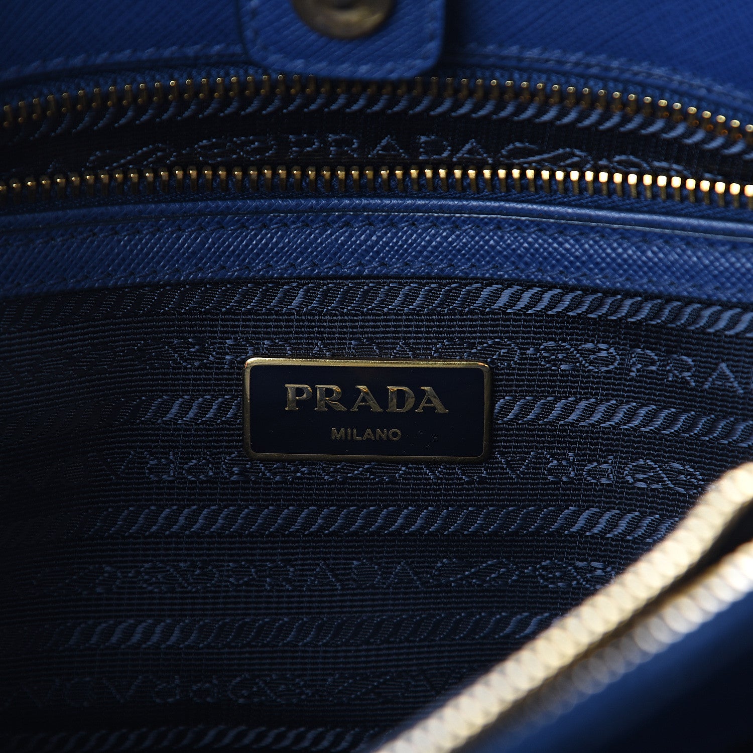 Prada Saffiano Lux Medium Tote Bluette 5 of 7