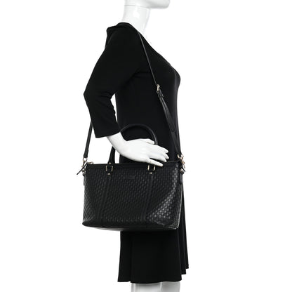 Gucci Soft Microguccissima Small Zippered Satchel Black 2 of 11