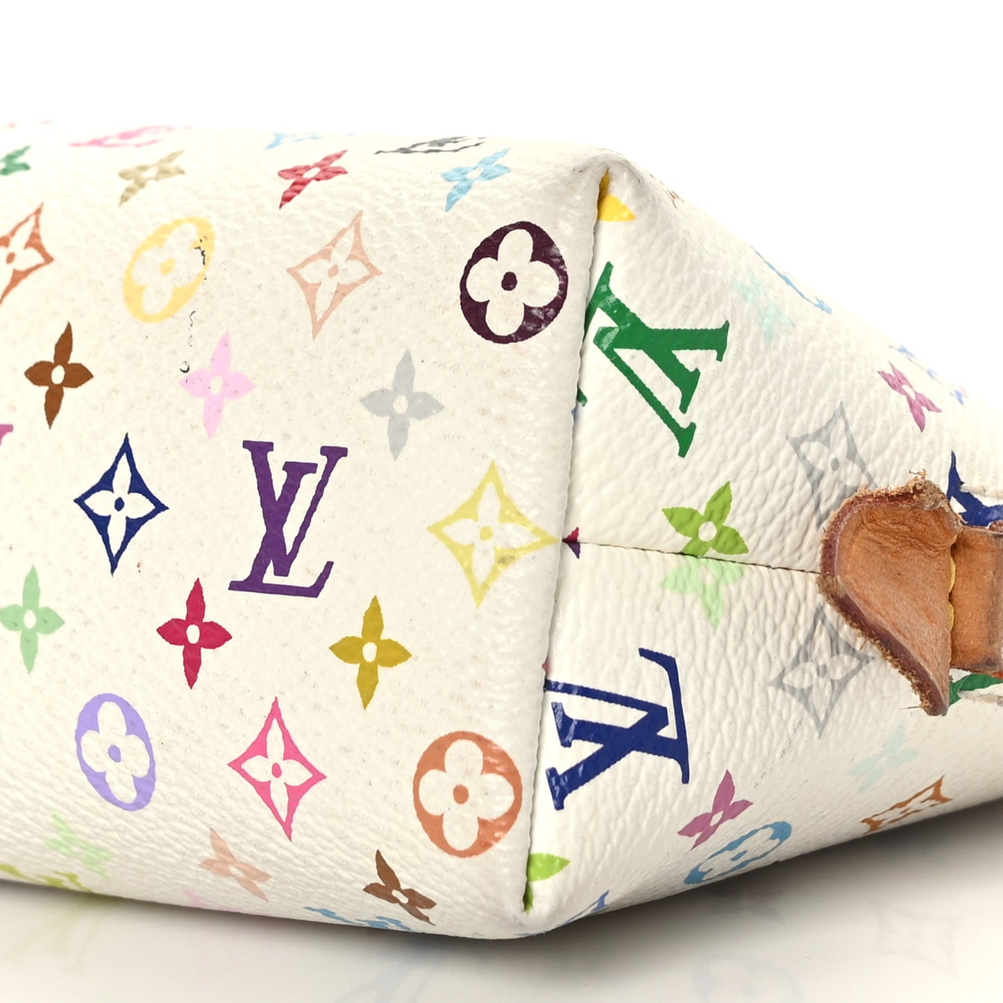 Monogram Multicolor Cosmetic Pouch White Litchi