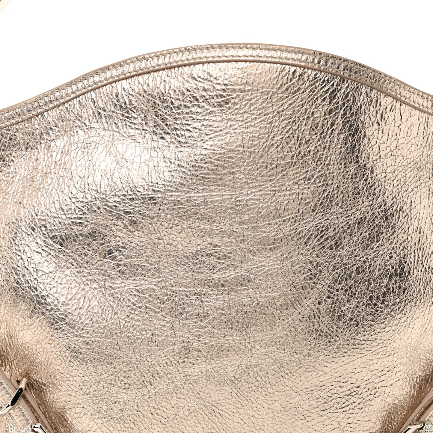 Metallic Calfskin Medium Voyou Bag Dusty Gold