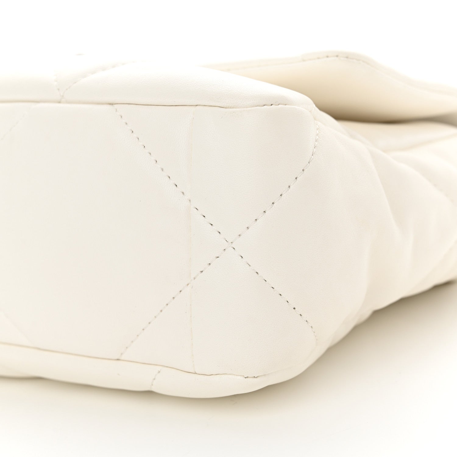 Chanel Lambskin Quilted Medium Chanel 19 Flap White 10 of 10