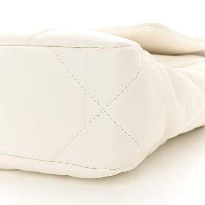 Chanel Lambskin Quilted Medium Chanel 19 Flap White 10 of 10