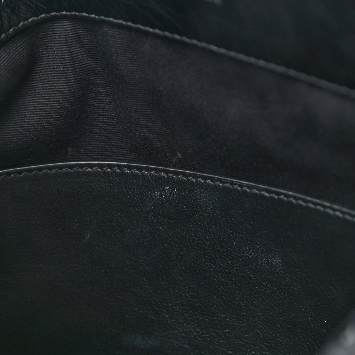 Crinkled Calfskin Matelasse Monogram Medium Niki Shopper Tote Black